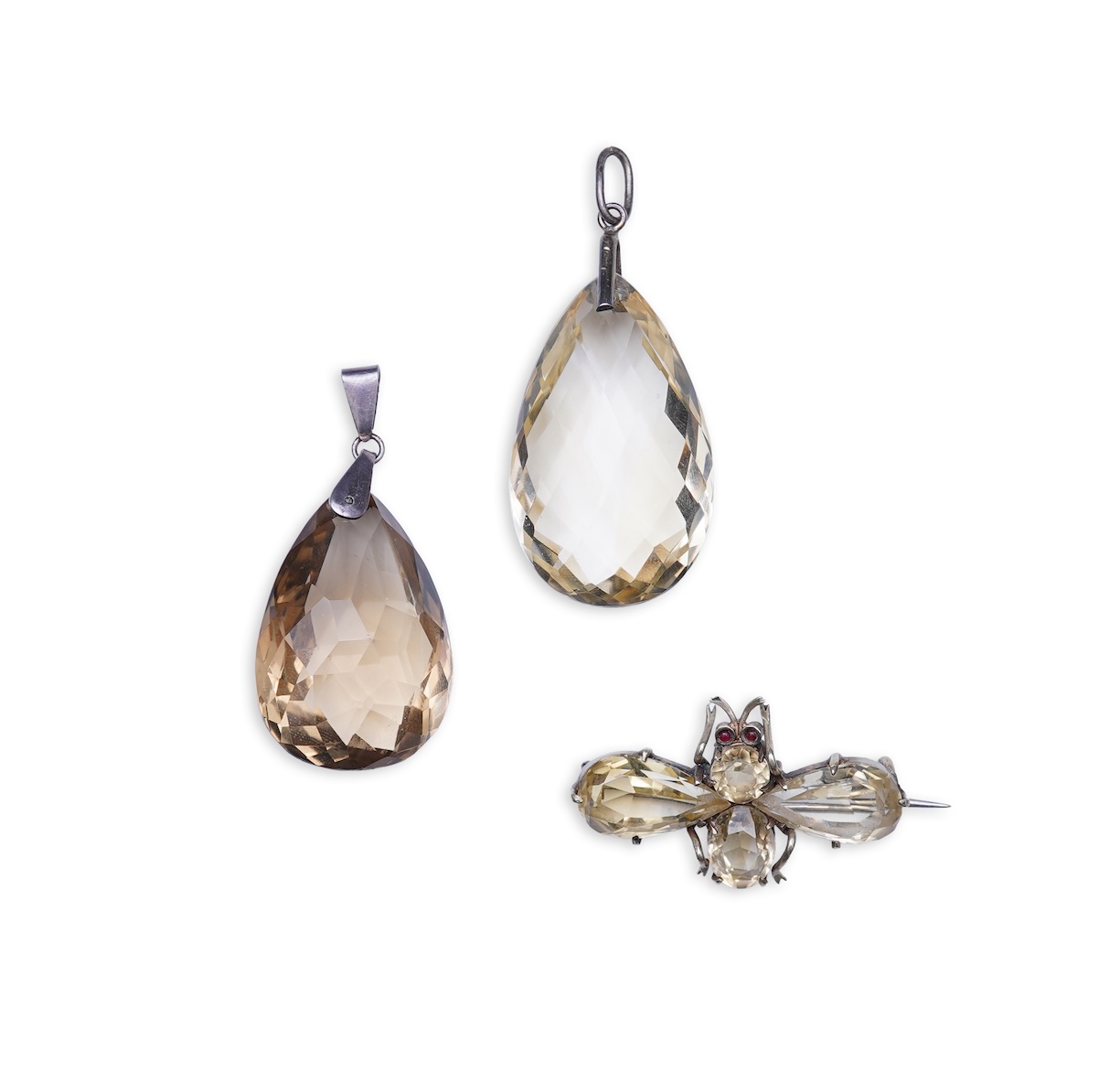A group of citrine jewels